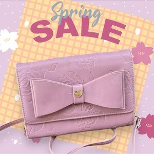 Betsey Johnson Mauve Pink Clutch Wristlet with Structured Design